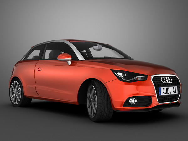 audi car 3d model - Audi A1 (2011) by Swan3DStudios